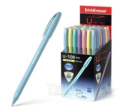 Ручка шариковая "U-108 Pastel Stick" 1.0, Ultra Glide Technology синий стержень Erich Krause
