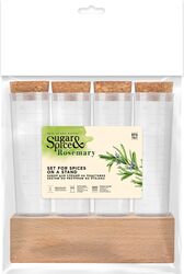 Набор для специй 4 шт, Rosemary, на деревянной подставке, натуральный, SUGAR&SPICE SE105012996