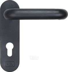 Ручка дверная MCL РН-7201П (КВ-125мм) черные с пружиной для технических дверей УЗК 12368