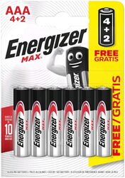 Батарейки Energizer Max LR03 AAA BL4+2 6pcs/Pack