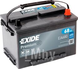 Аккумулятор Premium 68Ah 650A (R +) 277x175x190 mm EXIDE EA680