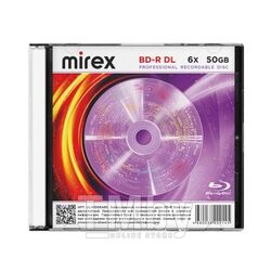 Оптический диск BD-R 50GB 6X DL Brand Slim case (1/50) Mirex UL141006A6S