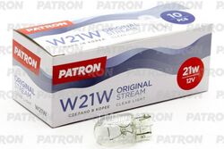Лампа накаливания W21W 12V NVA CP W3x16d Original Stream (оригинальные параметры) PATRON PLW21W