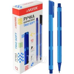 Ручка шариковая d=0.7 мм "Trio Soft", трехгранный корпус с покрытием Soft Touch, синяя deVente 5073119