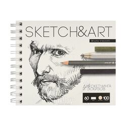 Скетчбук "Sketch&Art", 18*15,5 см , 60 г/м2, 100л., на спирали Bruno Visconti 1-100-558/02
