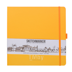 Скетчбук 20*20 см, 140 г/м2, 80 л., оранжевый Sketchmarker 2314405SM