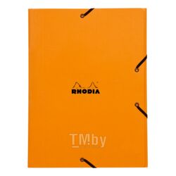 Папка на резинках А4 40 мм. "Rhodia" карт., оранжевый Clairefontaine 24328C