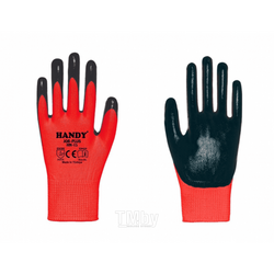 Перчатки HANDY HN-15 JOB-PLUS, красно-чёрные, размер 9
