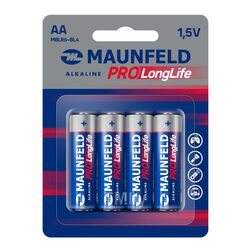 Батарейки MAUNFELD PRO Long Life Alkaline AA (LR6) MBLR6-BL4, блистер 4 шт