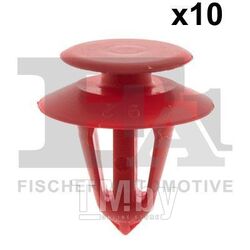 Клипса пластмассовая комплект 10шт обшивка двери (красная) OPEL FISCHER 12-40005.10