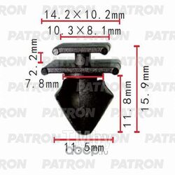 Клипса пластмассовая (комплект 10шт) Citroen, Peugeot применяемость: молдинги PATRON P37-0274S