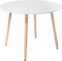 Обеденный стол Mio Tesoro ST-025 (100x74, белый/дерево)