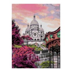 Алмазная мозаика 30*40см "Весенний Париж" (полное заполнение, без деревянного подрамника) LORI Ам-162