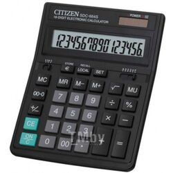 Калькулятор настольный 16р. SDC-664S CITIZEN черный 199*153*30,5 мм