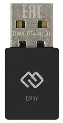 Сетевой адаптер WiFi + Bluetooth Digma DWA-BT4-N150 N150 USB 2.0 (ант.внутр.) 1 ант.