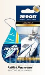 Ароматизатор Mini Max Verano Azul картонка мини AREON ARE-AMM01