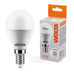 Лампа светодиодная WOLTA G45 10Вт Е14 4000К 25S45GL10E14