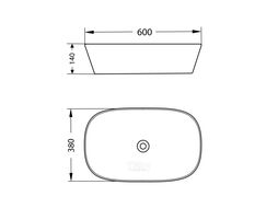 Умывальник Lauter 21393-60-A + клапан 21190W + сифон 21635W (белый матовый)
