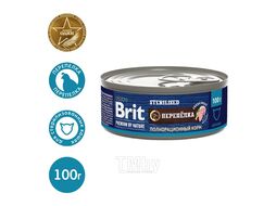 Консервы для стерилизованных кошек с мясом перепёлки Cat Sterilised, 100 г Brit Premium 5051274