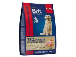 Корм сухой для взрослых собак крупных и гиганских пород с курицей Dog Adult Large and Giant, 3 кг Brit Premium 5049998