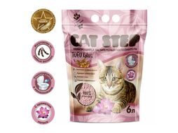 Наполнитель комкующийся растительный Tofu Lotus, 6 л (2,7 кг) Cat Step 20333006