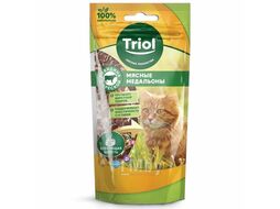 Мини-медальоны для кошек из говядины с треской, 40 г Triol 20171025