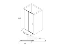 Душевой уголок Alex Baitler 100x200 SG61C100 + стенка AB61C110