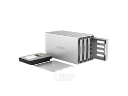 Док-станция для жёстких дисков 3.5", 4 слота Orico WS400U3, серебристый