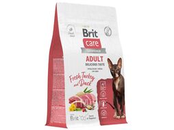 Сухой корм для взрослых привередливых кошек с индейкой и уткой Cat Adult Delicious Taste, 400 г Brit Care 5066070