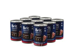 Консервы для взрослых собак всех пород с говядиной, 410 г Brit Premium 5051120