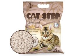 Наполнитель комкующийся растительный Tofu Original, 12 л (5,62 кг) Cat Step 20333003