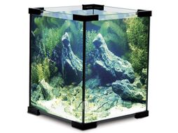 Аквариум "Crystal" 6002B, 18л, черный, 250*250*300мм Laguna AQUA 73514003