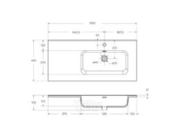 Тумба с умывальником BelBagno ETNA-1000-2C-1A-SO-RW-R + BB1000ETL-R