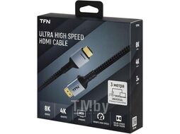 Кабель HDMI v2.1 Ultra 8K 3м TFN TFN-H-ULT8K-3MBK черный