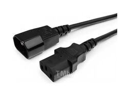 Кабель питания PC-189-1-5M Cablexpert C13-C14, 3x1.0мм, 3500 Вт, 16А, с заземлением, 5м, черный