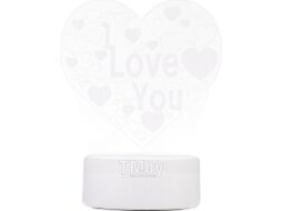Светильник декоративный EN-NL 23 3D сердце с надписью I LOVE YOU Energy 106254