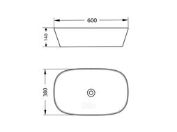 Умывальник Lauter 21393-60A + клапан 21190W