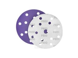 Наждачная бумага фиолетовая, d150 мм, P600, velcro, тип зерна: цирконий, 15 отверстий ГАММАТЕСТ SL737PP600