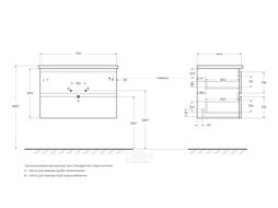 Тумба с умывальником BelBagno ALBANO-CER-800-2C-SO-BL + 12080-KL