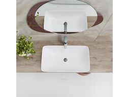 Умывальник Lauter 21886 + клапан 21190W + сифон 21635W (белый матовый)