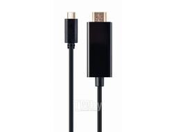 Переходник USB C A-CM-HDMIM-01 Gembird Type-C(вилка) to HDMI(вилка) 4K 30Hz 2m black Cablexpert