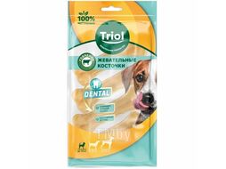 Косточки жевательные для собак DENTAL, 7,5см, (уп.4шт.) Triol 10151071