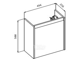 Тумба с умывальником BelBagno Kraft MINI-500/260-1A-SO-RNN-L + 7045-KL