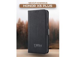 Чехол-книжка Case Book для Honor X5 Plus с магнитной застежкой (черный)