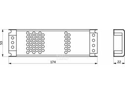 Блок питания Indoor 60W/12V, серия 3, без вилки и коннектора, AKS
