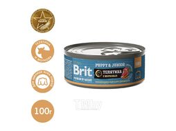 Консервы для щенков всех пород с телятиной и морковью, 100 г Brit Premium 5048946