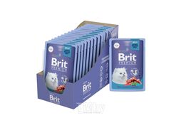 Пауч для котят с телятиной с морковью в желе, 85 г Brit Premium 5050116