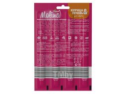 Жевательные колбаски для кошек из курицы и печени, 20 г Molina 2181