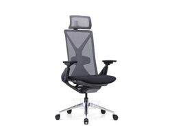 Кресло для руководителя SitZone E-YR-001A-P1-BK, сетка, ткань, черный
