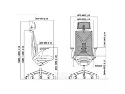 Кресло для руководителя SitZone E-YR-001A-P1-BK, сетка, ткань, черный